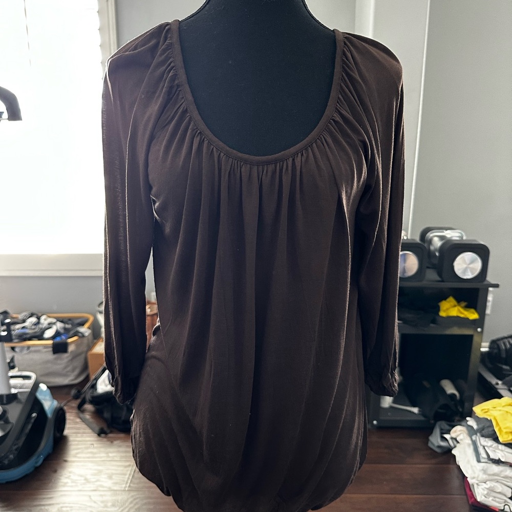 Michael Kors Chocolate Brown Blouse